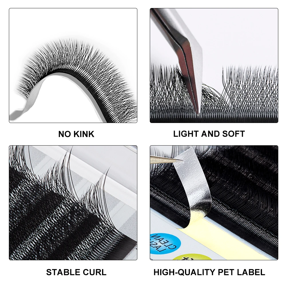 Yelix YY 3D 4D 5D W Форма Наращивание ресниц C/D Завитые ресницы Ручные плетеные