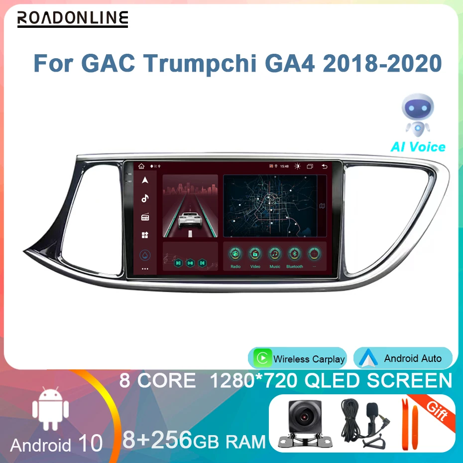 

9 Inch Android 10 For GAC Trumpchi GA4 2018-2020 Roadonline-Radio Con GPS Para Coche Reproductor Multimedia