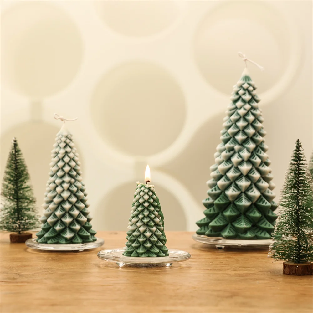 

Большая силиконовая форма для рождественской сосны, «сделай сам», форма для рождественской елки, свечи, форма для изготовления свечей ручной работы