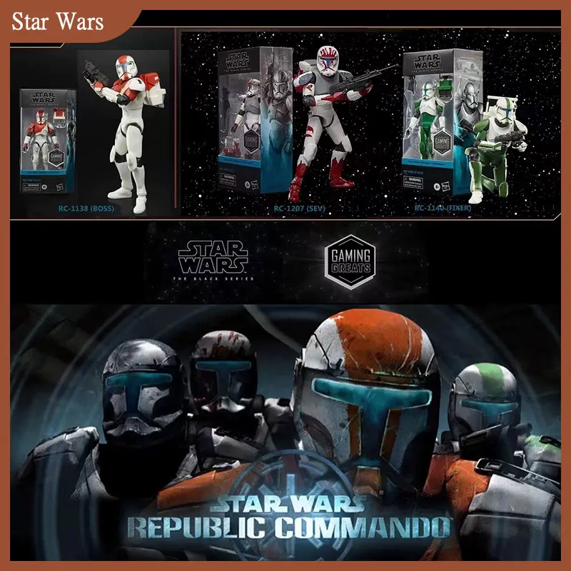 

Star Wars The Black Series Republic Commando Rc-1138 Clone Soldiers Mandalorian Buffett 6 Inches Action Figure Kid Toy Gift