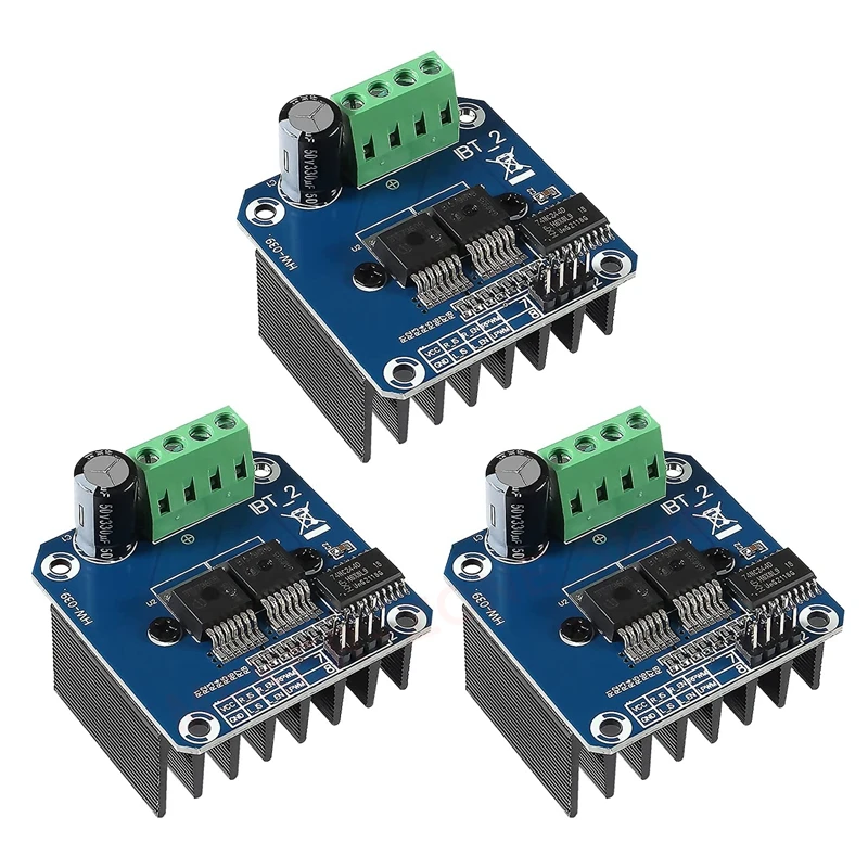 3 шт., BTS7960 43A H-Bridge модуль драйвера двигателя высокой мощности для самостоятельной диагностики тока автомобиля