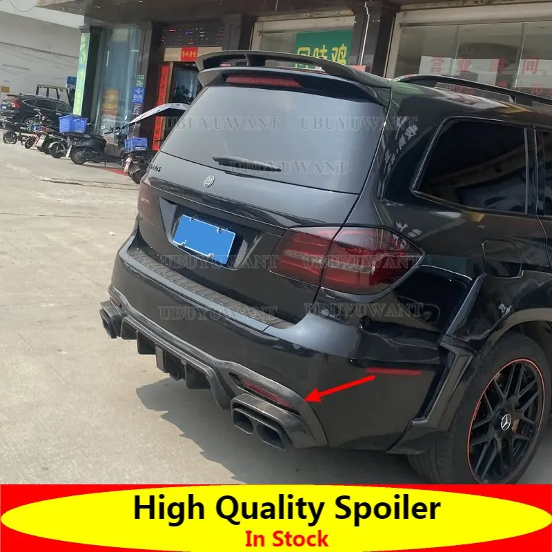 

For Mercedes-Benz GLS 63 AMG X166 W166 16-19 Carbon Fiber Lip Rear Diffuser Bumper Spoiler Wide Body Body Kit