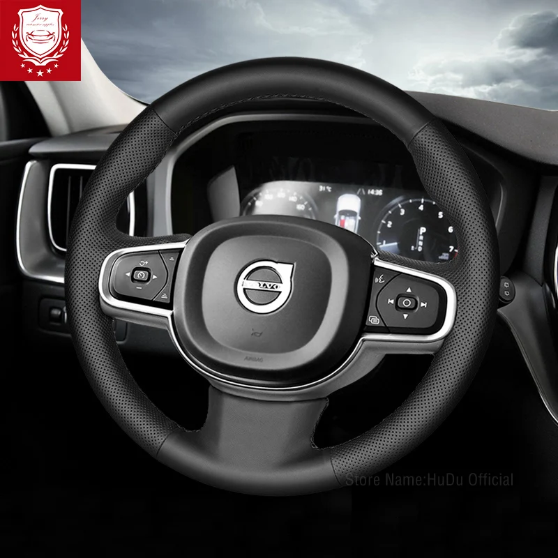 

DIY Cuatom For Volvo S60L S80 XC90 V90 S90 XC60 XCS70 S80L V40 V60 Car Steering Wheel Cover Premium Leather Interior Accessories