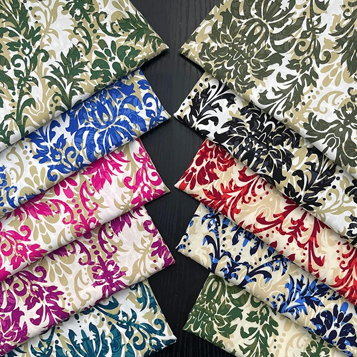 По метрам качественная вискозная поплиновая ткань винтажная геометрическая