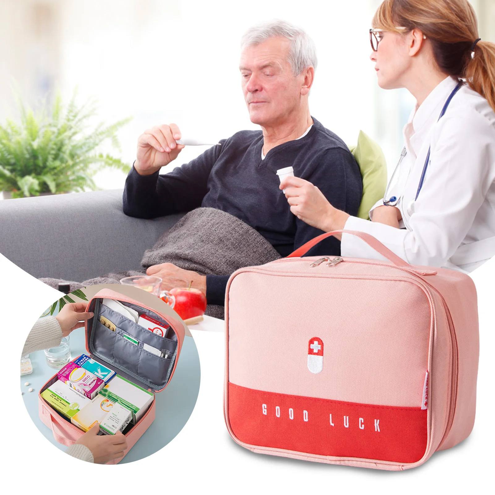 

Портативный медицинский ящик, многослойный набор первой помощи для семьи, посылка для медицинских пакетов, шкаф, сумка для хранения, Сумка д...