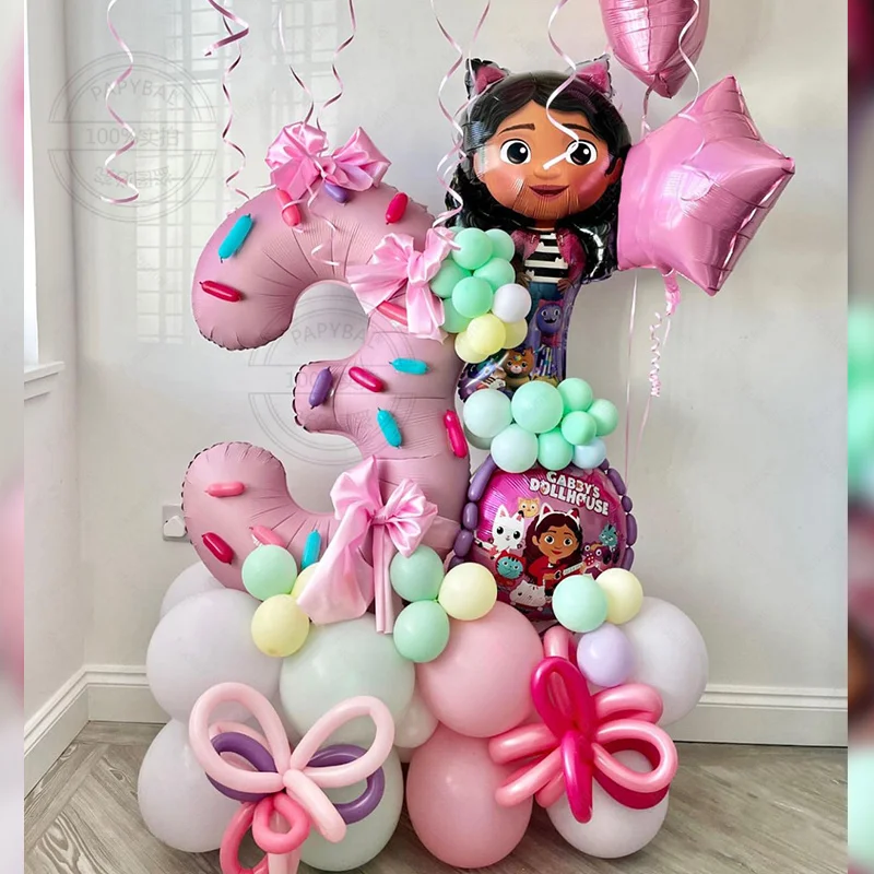 Воздушные шары из алюминиевой фольги кукольный домик Габби кошка реалистичные