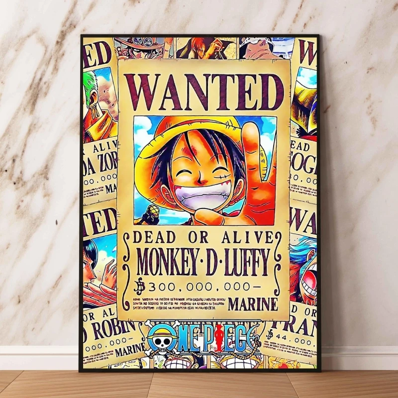 

Плакаты и принты с изображением горячей крови Аниме One Piece Luffy want Холст Картина Подходит для декора детской комнаты