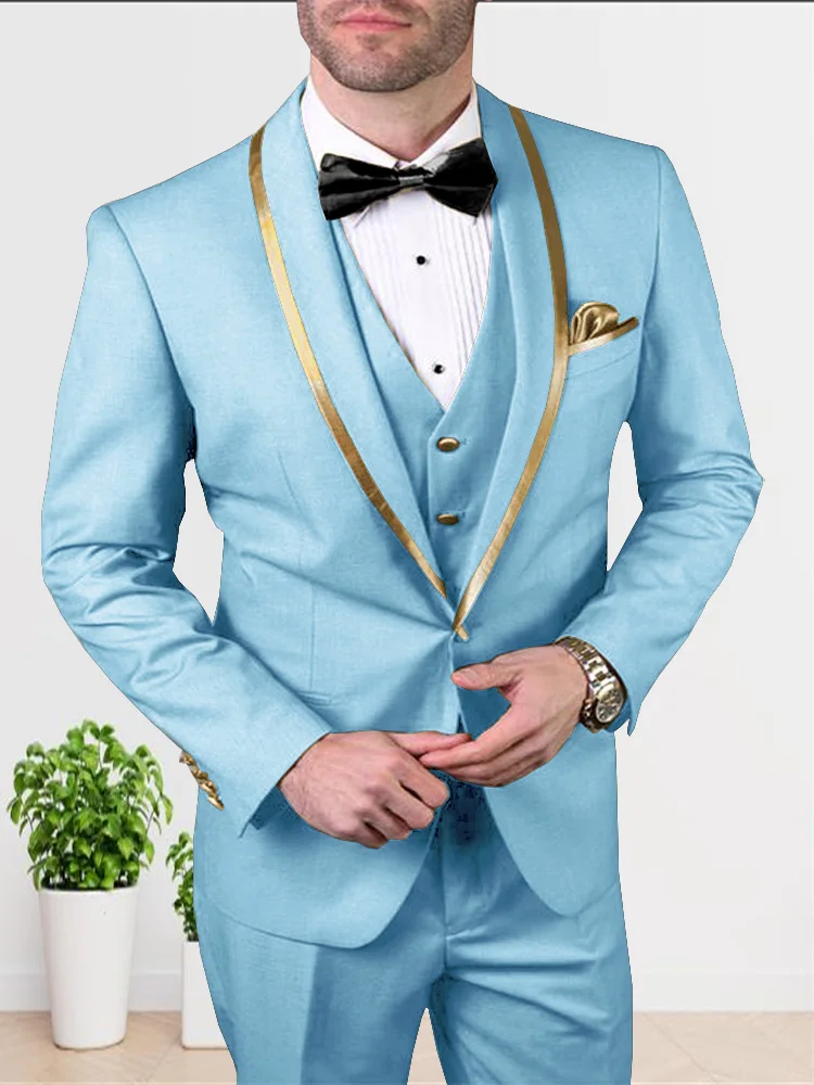 trajes de novio celeste – Compra trajes de novio envío en AliExpress version