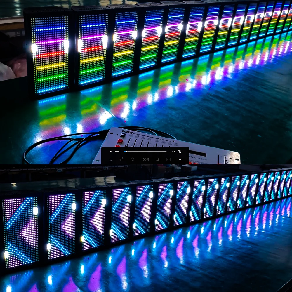 Фото 1/4 шт. 200 Вт 576RGB + 144 белые светодиодные стробоскопы DMX супер яркий Uplight DMX512 Dj Disco Wash Bar вечерние сценические эффекты освещения №3