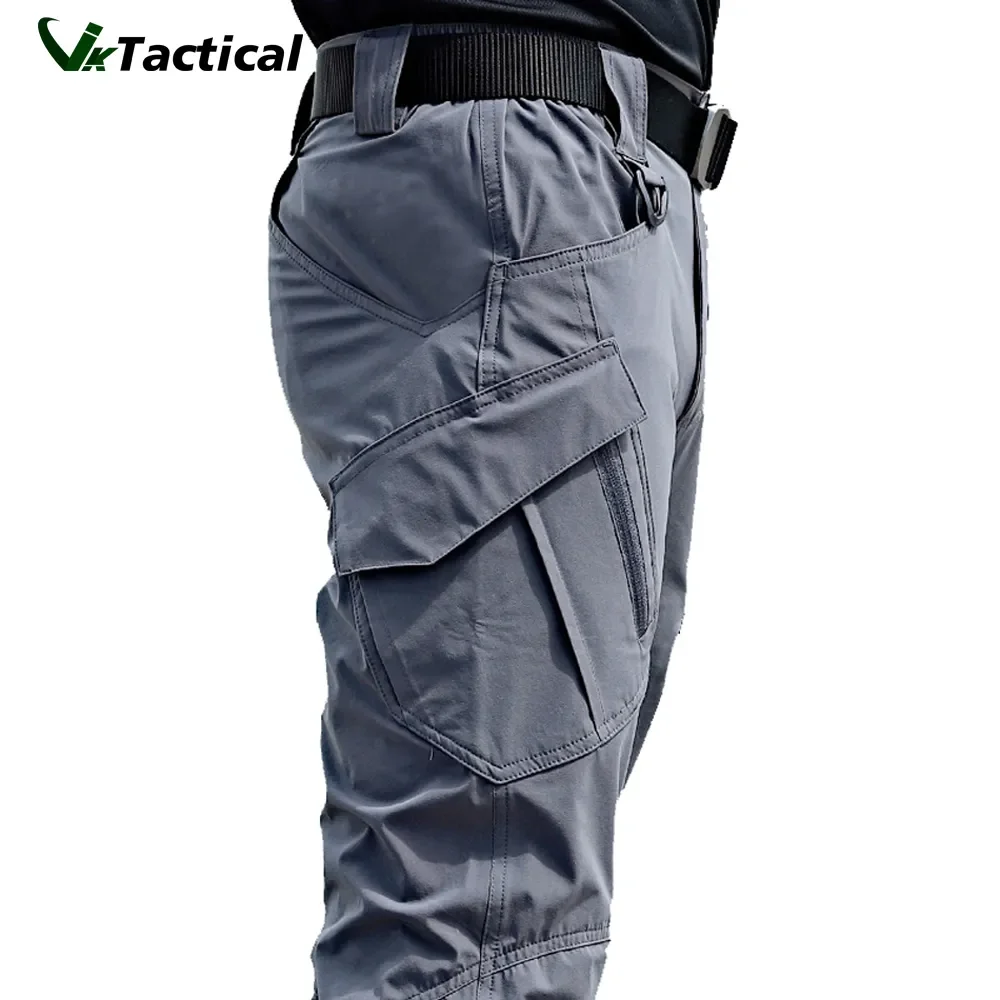 

Брюки мужские тактические эластичные с множеством карманов, штаны-карго в стиле милитари, городские пригородные тактические, 5XL