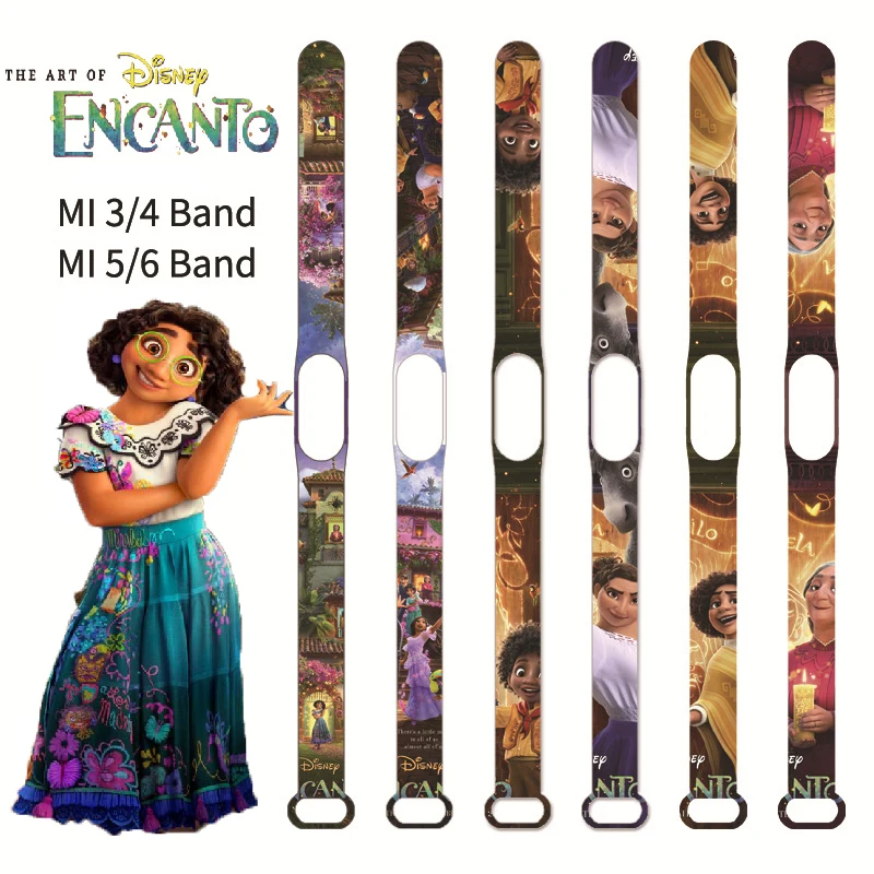

for Xiaomi bracelet wristband 3/4/5/6 NFC Disney cartoon character magic full house printing watch replacement strap kids gifts