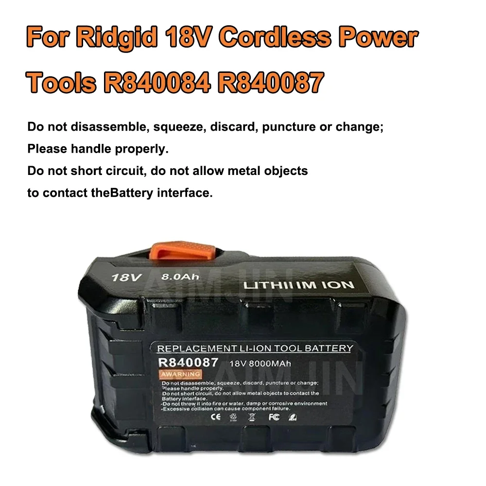 Для аккумулятора AEG 18 В литий-ионный аккумулятор 8 0 Ач для RIDGID R 840087 Р 840085 L1815R L1850R