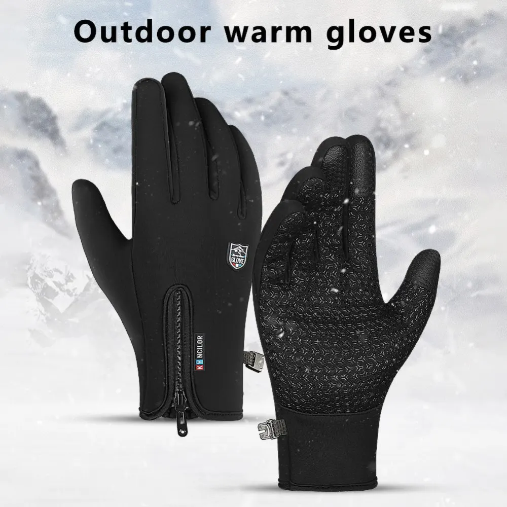 

Зимние теплые перчатки для мужчин, водонепроницаемые ветрозащитные перчатки для сноуборда, перчатки для езды на мотоцикле, перчатки с закр...
