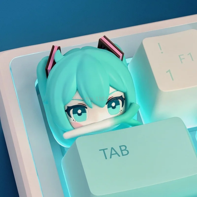 Hatsune Miku аниме периферийные колпачки для клавиш Fufuvocaloid серии мультфильм смола персонализированные трехмерные колпачки для ключей модель игрушки подарки (art.: 3920cc2d2e0aa) - 3920cc2d2e0aa