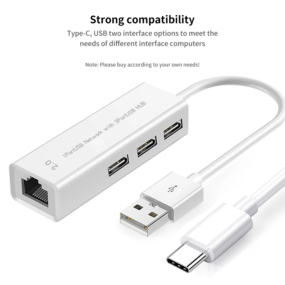 HONGDAK 4 в 1 USB 2 0 разветвитель для компьютера PD Зарядка порта док-станция RJ45 типа с