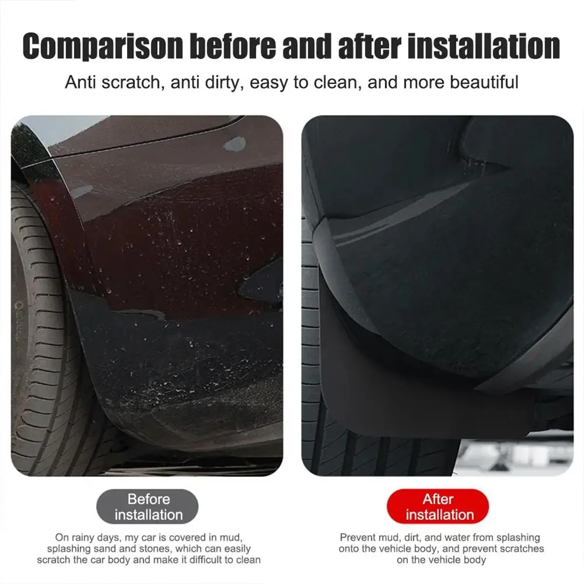 Брызговики на колеса для Tesla Model 3 Highland 2024 брызговики переднее и заднее крыло