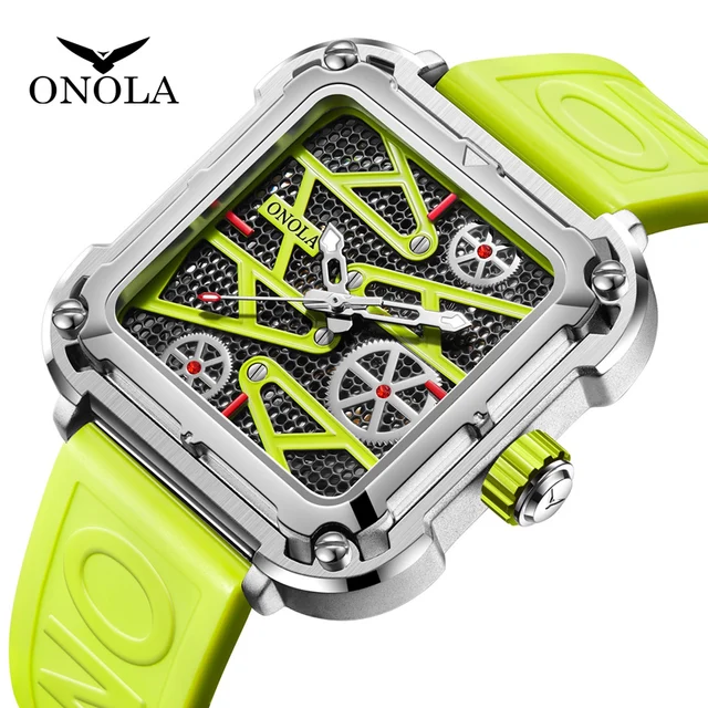 Fashion Men's Full Automatic Luxury Watches - Silicone Tape 1