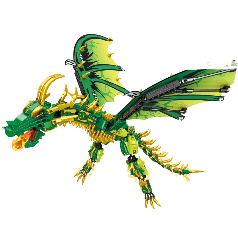 

837 Pcs Ninja Dinosaur Pterosaur Building Blocks Knights Hero Combine Bricks Toys For Children Gift