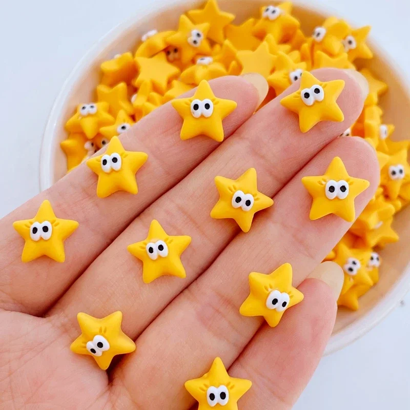 

30pcs New Cute 11mm Resin Mini Stars Flat Back Cabochon Scrapbook Kawaii DIY Embellishments Accessories