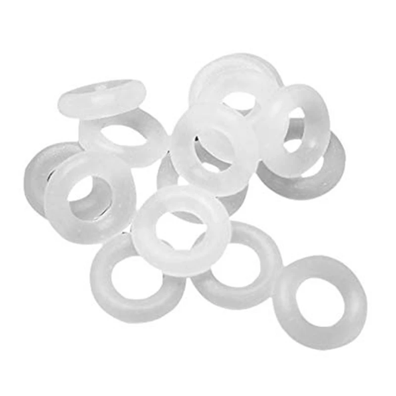 

120PCS White Keycap Rubber Ring Noise Reduction Ring Shock Absorbing Silicone Rubber Ring Round Switch Sound Damper
