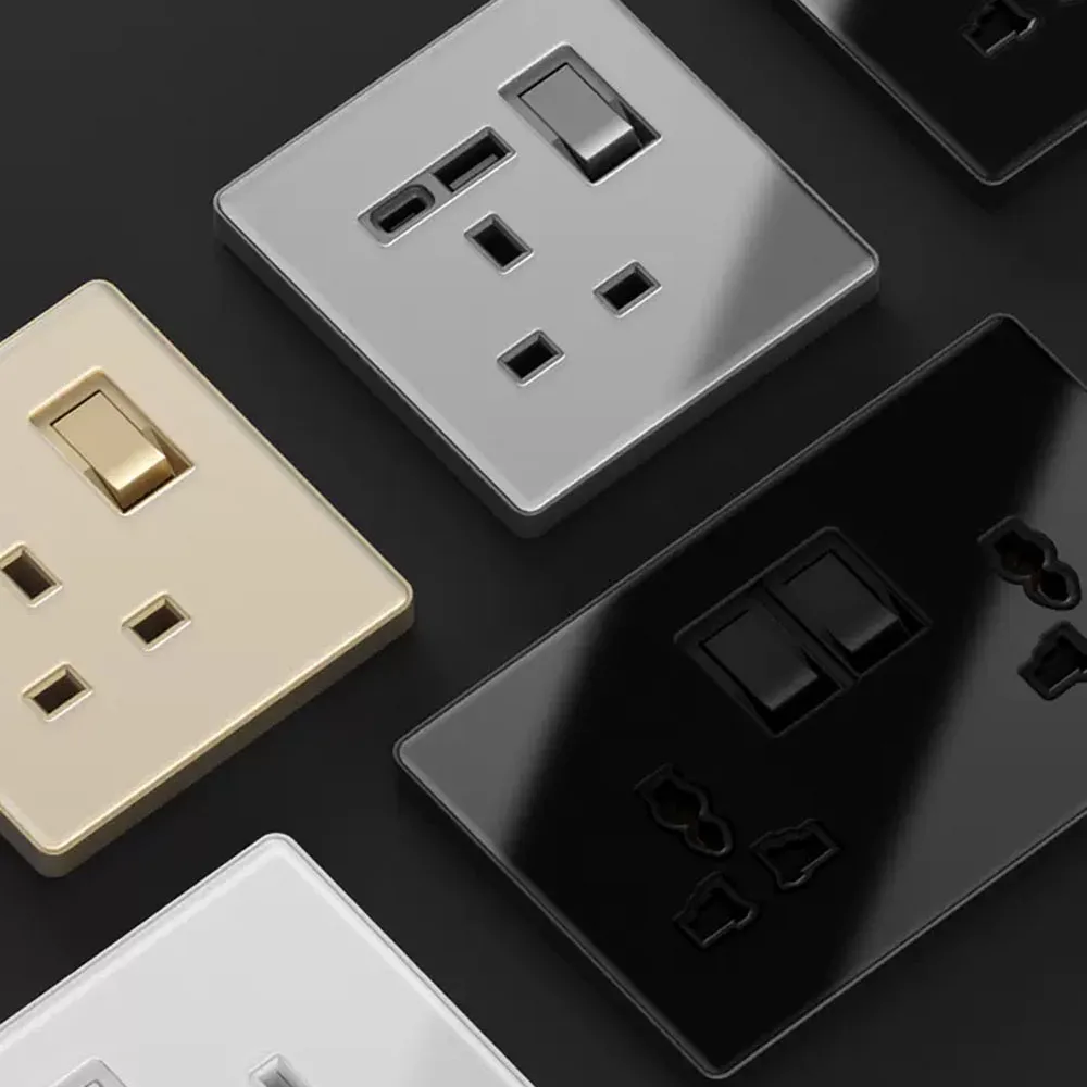 Розетка 13А для Великобритании USB Type-C розетка быстрой зарядки система