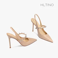 Luxury Brand Sandals Women Pumps Rhinestone High Heels Shoes Sexy Pointed Toe For Lady Casual Outdoor Party Fashion Shoes 6/8cm