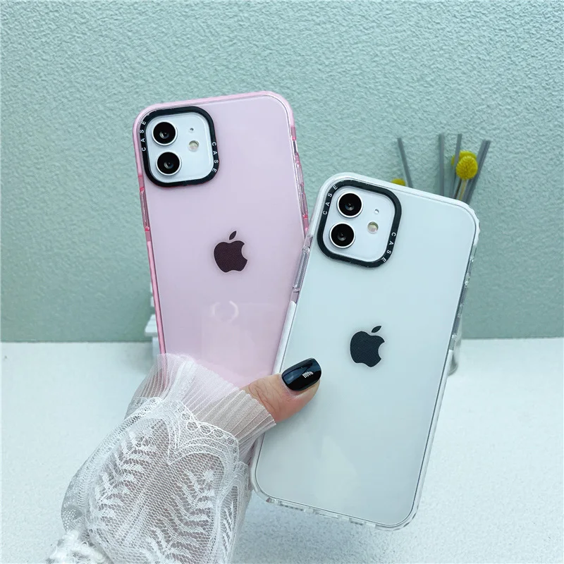 Противоударный чехол для телефона iPhone 13 12 11 Pro Max mini 7 8 Plus SE 2020 X XR XS мягкий