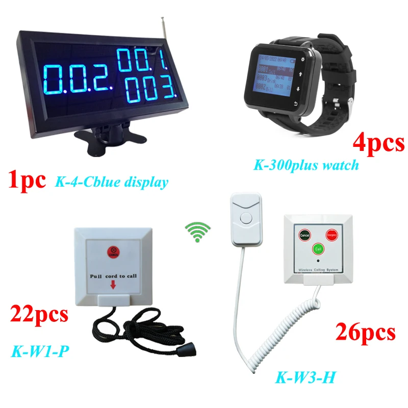 433.92mhz Electronic Service Calling Equipment Hospital Nurse Patient Paging System