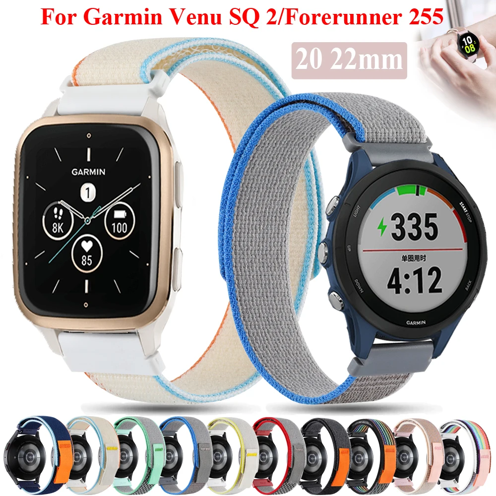 

Браслет нейлоновый для смарт-часов Garmin CAME SQ 2/Forerunner 745 255, 20 22 мм