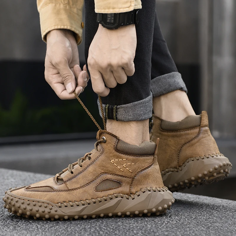 2022 Autumn/Winter Men's Professional Golf Sneakers Men's Outdoor Warm Golf Training Sneakers Men's Spikeless Golf Sneakers