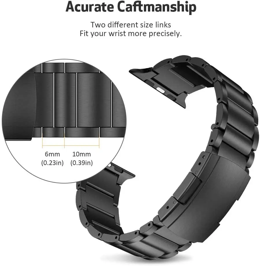 Titanium Metal Band for Apple watch band 45mm 44mm 42mm 41mm 40mm 38mm Stainless steel bracelet for iwatch UItra 8 7 6 5 4 3 SE