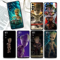 phone case for samsung galaxy s22 s21 s20 fe 5g s7 s8 s9 s10e plus ultra soft silicone case cover marvel baby groot avengers