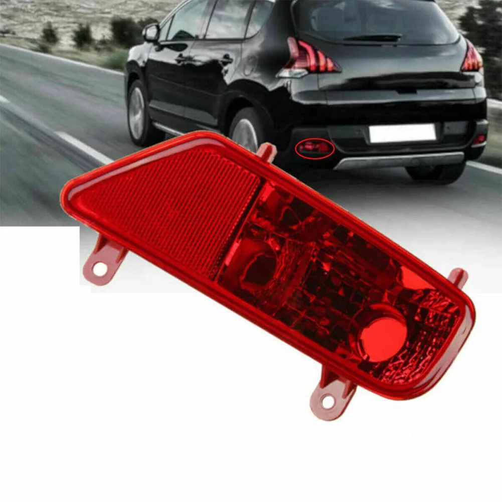 

1Pc Reflector Lamp Left Red Rear Bumper Reflector Fog Light For Peugeot 3008 2009-2015 Passenger Near Side 6350HG Tail Brake Fog