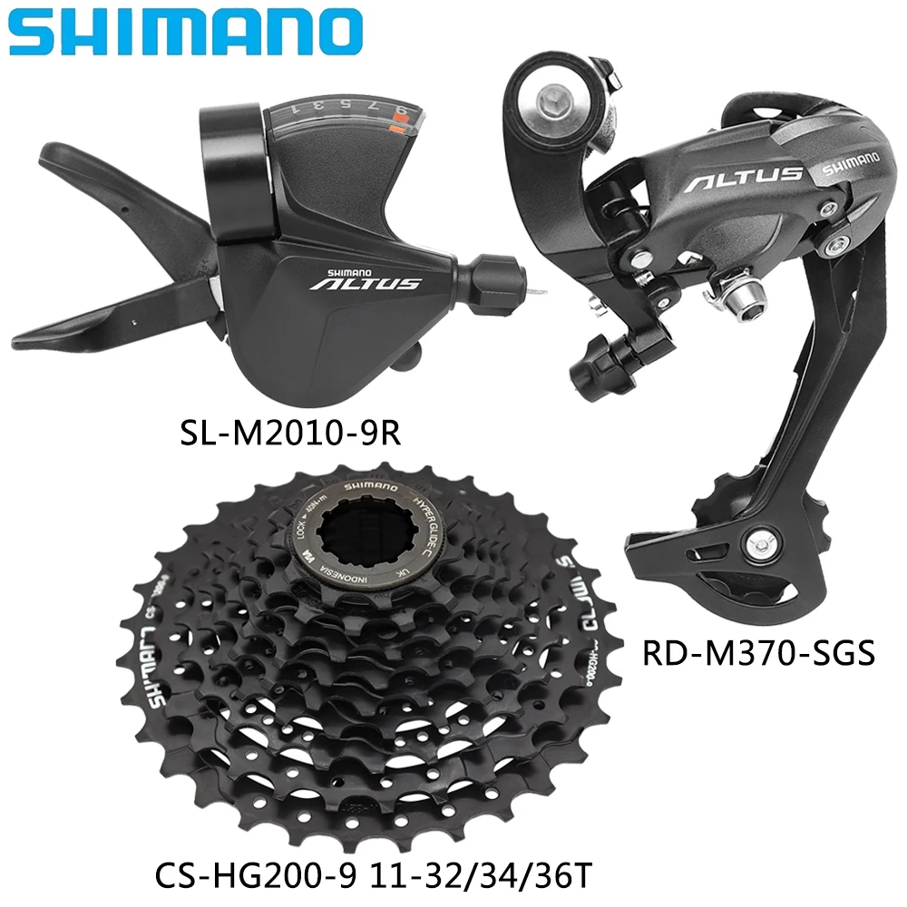 SHIMANO ALTUS 9-скоростной переключатель SL-M2010-9R Рычаг переключения передач RD-M370-SGS