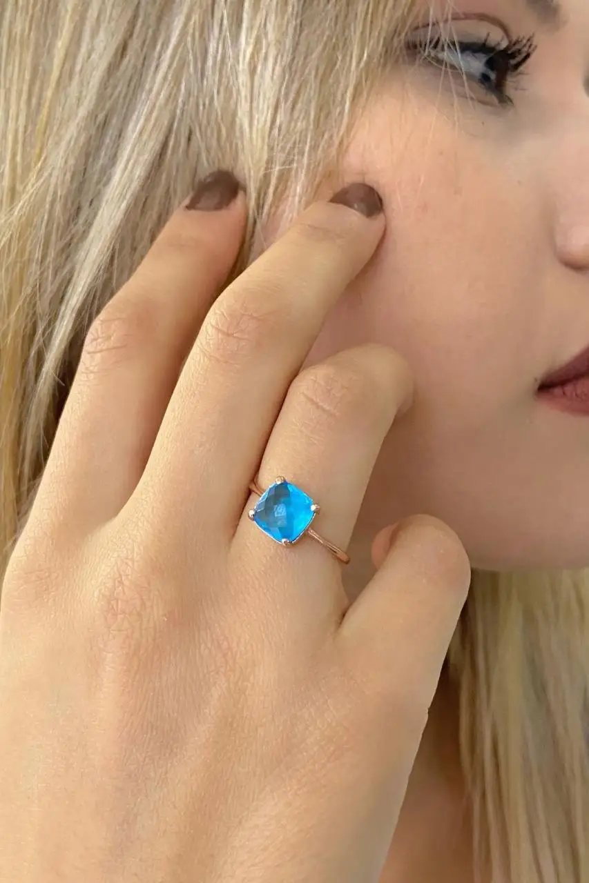 

Minik Baget Aquamarine 925 Silver Ring
