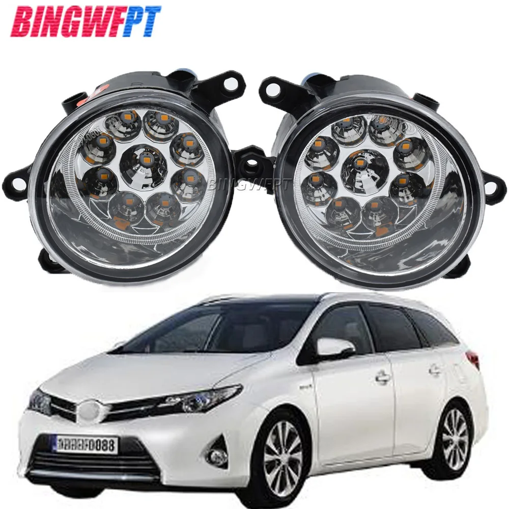 

Для Toyota Auris (_ E18 _) хэтчбек 2012 2013 2014 2015 2016 2017 2018 Высококачественная Автомобильная светодиодный ная противотуманная фара DRL 12 В H11 противотуманн...