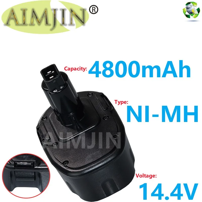 

14.4V 4800mAh Ni-MH Battery For Dewalt DW9091 DW9094 DC9091 DE9091 DE9092 DC613ka DC614ka DC615ka DC612ka