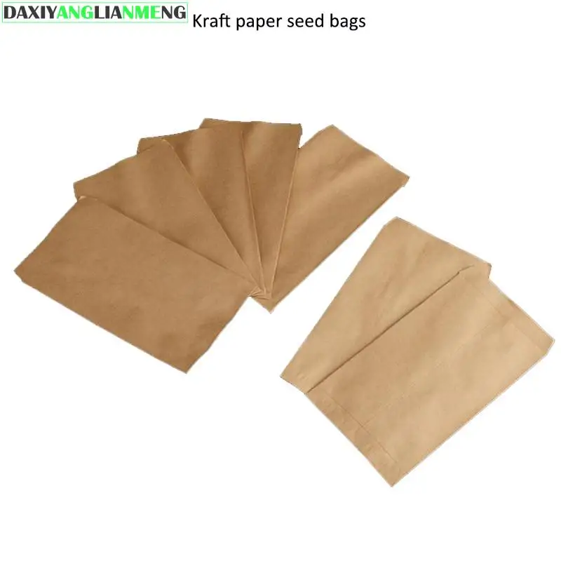 

100pcs LxW: 12x20cm kraft paper brown seed bag crop pollination isolation sack seed packaging/grow/protective bags