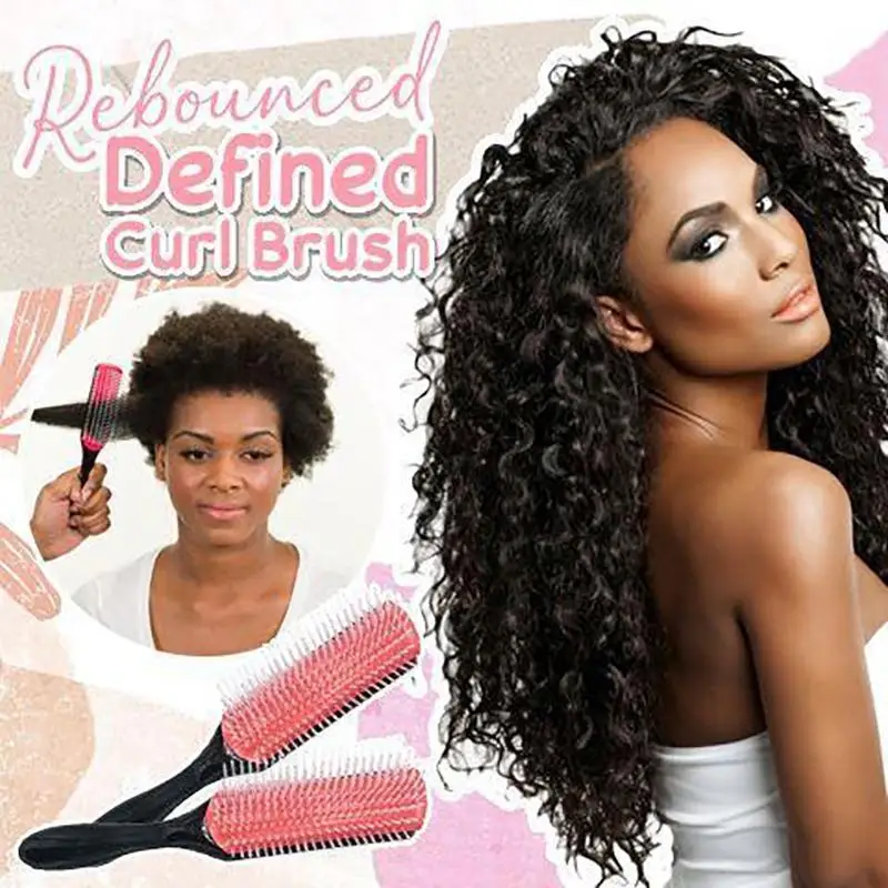 

1 PC Rebounce Defined Curl BrushAnti-static Styling Brush For Blow Drying & Styling Detangling Separating Shaping Defining Curls