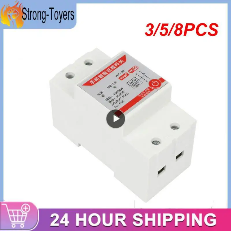 

3/5/8PCS Ac220v With Metering Tuya Wifi Smart Circuit Breaker Switch High-quality Electricity Meter Mobile Phones Control 63a