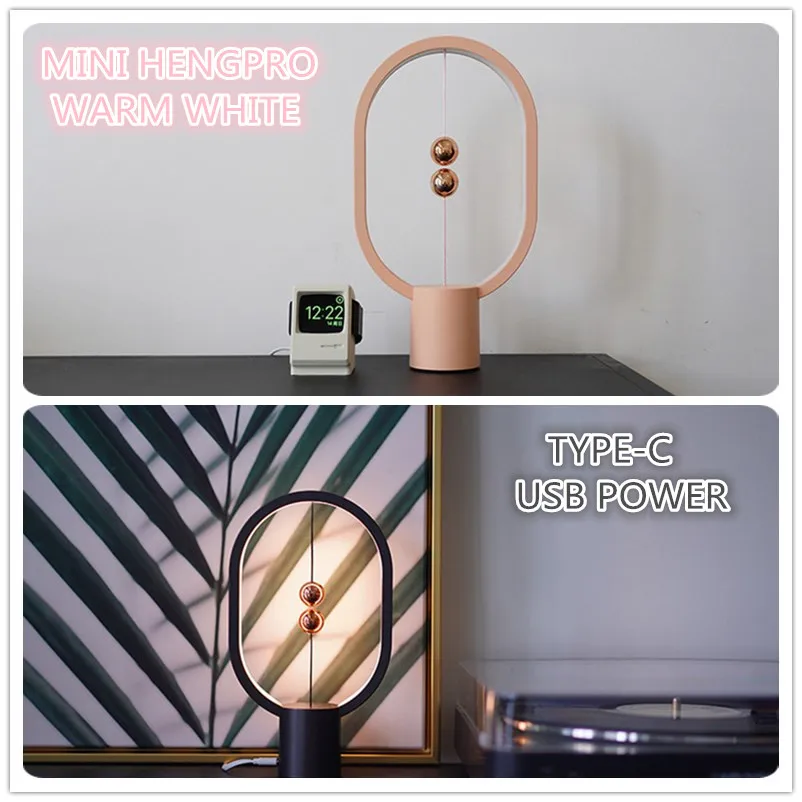 

2021 Newest USB Powered Mini HENG Ellipse Magnetic Mid-Air Switch Night Light Balance LED Table Lamp Office Home Decor