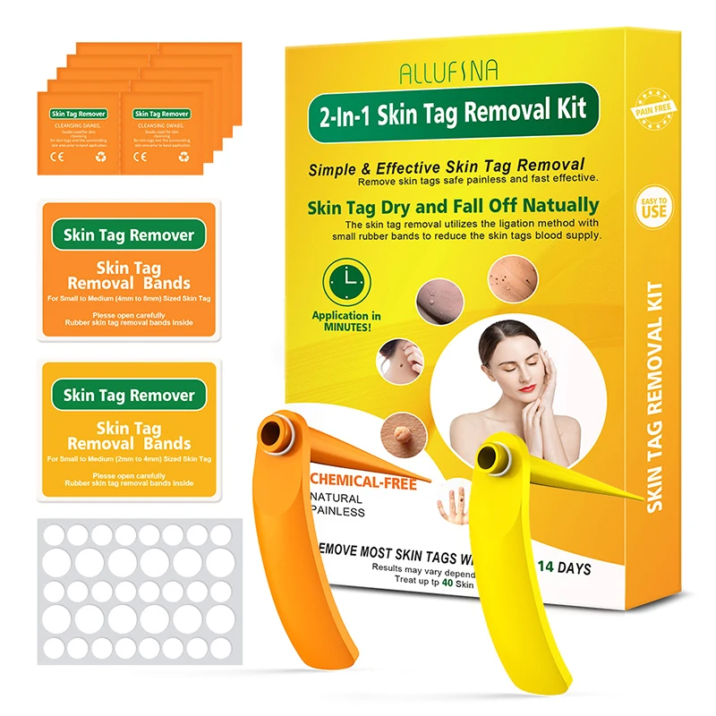 

1 Set Skin Tag Kit Home Use Mole Wart Remover Removal Equipment Micro Skin Tag Removeal Tool Easy To Clean Skin Care Tool