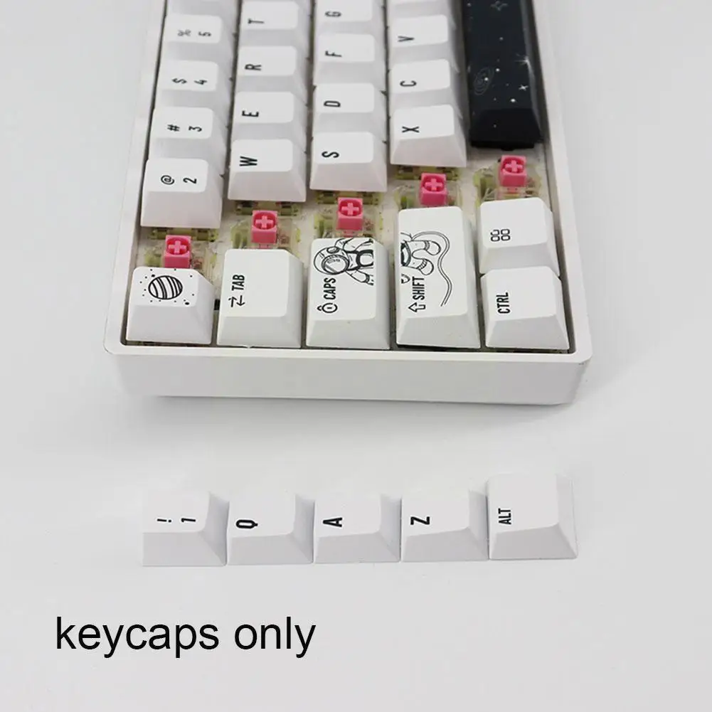 

140s Space Theme For 108 104 87 84 68 Mechanical Board Cap Ergonomic Backlit Cap Caps For Mx Mechani Q2l0