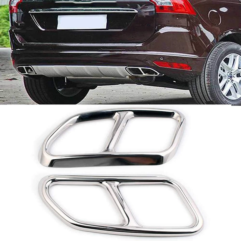 

Car Rear Exhaust Tail Pipe Cover Trim Muffler Styling Accessories For Volvo XC90 XC 90 2016-2019