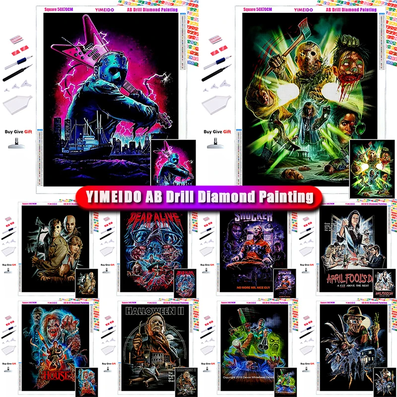 

YIMEIDO 5D Diamond Painting halloween cartoon Art Painting cross stitch Diamond Mosaic Rhinestone Embroidery Home Decor