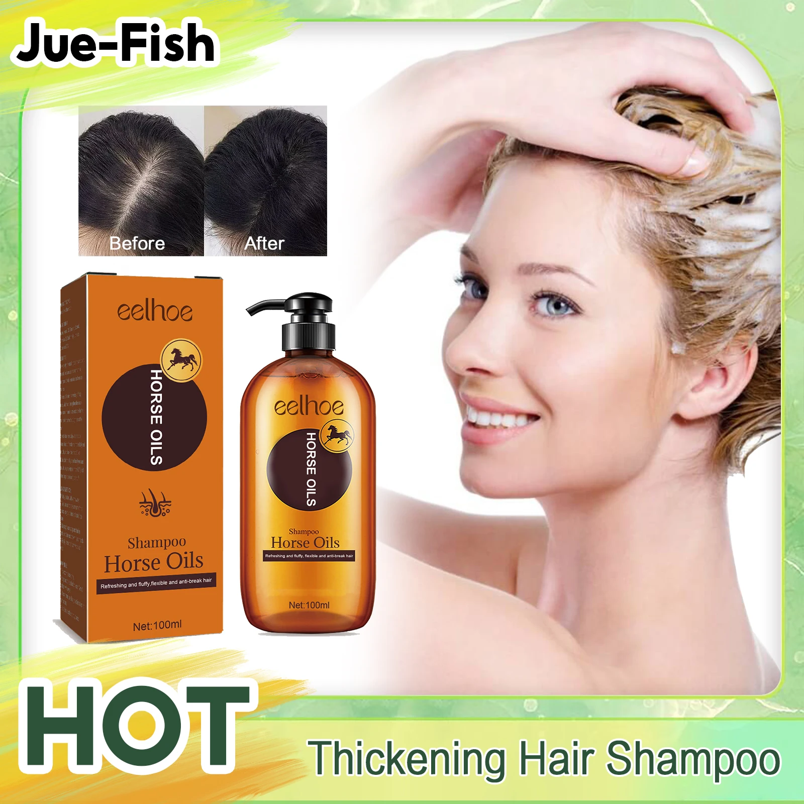 

Thickening Hair Shampoo Deep Cleansing Anti Hair Loss Promote Regrowth Nourish Scalp Treatment Baldness Anti Thinning Hair Care