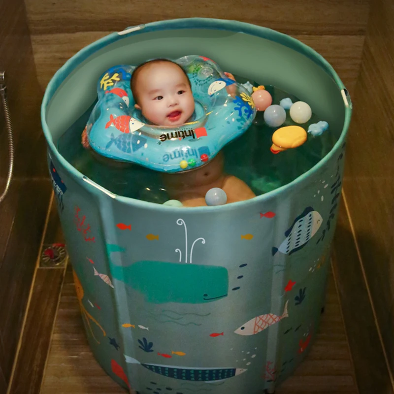 

Folding Bathing Barrel Adult Household Baby Child Portable Insulated Bathing Bathtub Thickening Piscina Infantil Bathtub KC50YP