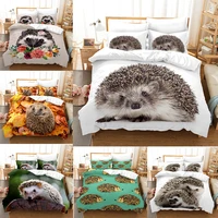 3d printing cute hedgehog duvet cover 23pcs bedding sets home textiles for kids adult bedroom decor