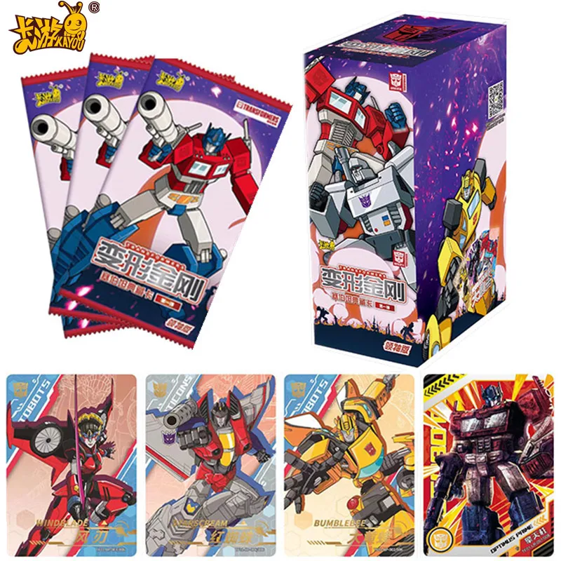 

Newest Transformers Anime KAYOU Original Card Autobots Convoy Megatron Bumblebee Toy Birthday Gift Rare Album 90PCS