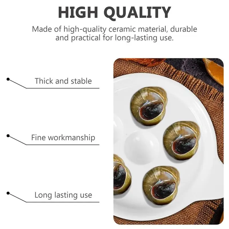 1 шт. керамическая тарелка для улитки блюдо выпечки держатель раковины